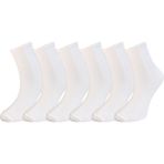 Silk Step 6'lı Paket Kadın, Beyaz Günlük Kolej - Spor -Tenis Çorabı (6 Çift Beyaz) - 00A-Beyaz - 35 - 40