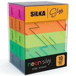 Silka Corner 5 Renk 10'lu Neon Silgi