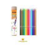 Silka Shiny Wood Free 12 Renk Metal Kutu Kuru Boya Kalemi