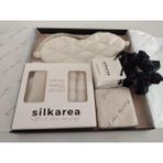 Silkarea Beauty Gıft Set - Güzellik Seti - İpek Banyo Kesesi ve ipek peeling kozaları, ipek yüz kesesi, pamuk saten uyku gözlüğü, ipek toka ve doğal sabun içerir