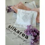 Silkarea Lavander Gıft Set - Pamuk Saten Dantel Işlemeli Lavanta Kesesi - Kutulu - Pembe - Beyaz
