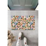 Silkcoat Home Çok Amaçlı Dijital Bahar Çiçekleri Renkli Kapı Paspası Dış Mekan Paspas - 45 x 70 cm