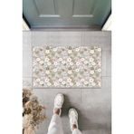 Silkcoat Home Çok Amaçlı Dijital Papatya Çok Renkli Kapı Paspası Dış Mekan Paspas - 45 x 70 cm