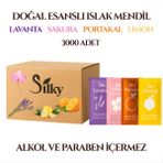 Silky Doğal Esanslı Islak Mendil Serisi - 3000 Adet - Karışık