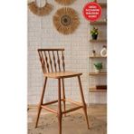 Silla Boncuk Bar Sandalyesi Naturel Ahşap Ada Sandalye