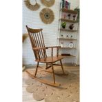 Silla Concept Açık Ceviz Ahşap Sallanan Sandalye Baba Sandalyesi - Naturel