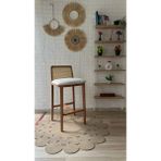 silla Concept Ross Bar Sandalyesi Teddy Krem Kumaş Hasırlı Bar Sandalyesi Naturel Ahşap Ada Sandalye