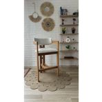 silla Concept T Bar Sandalyesi Teddy Krem Kumaş Bar Sandalyesi Naturel Ahşap Ada Sandalye