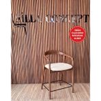 Silla Yılan Bar Sandalyesi Teddy Krem Kumaş Hasırlı Ceviz Ahşap Ada Sandalye