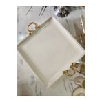Sillage Home Kare Gold Ayaklı Kulp Detaylı Sunum Servis Tabağı 35 cm