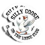 Silly Goose On The Loose Club Magnet - En Uzun Tarafta 5 inç - Sevimli Ördek Komik - 2'li Paket - Kalın Güçlü Mıknatıs - Buzdolabı, Alet Kutusu, Arabalar için Mıknatıs - ABD'de Üretilmiştir
