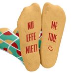 Silly Soles Erkekler ve kadınlar için eğlenceli hediyeler, tek beden çorap, metinli komik ev çorabı, doğum günü, Noel Baba, erkek, kadın, baba, anne, kız arkadaş, kız kardeş, büyükanne, Me Time!, 37