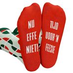 Silly Soles Erkekler ve kadınlar için eğlenceli hediyeler, tek beden çorap, metinli komik ev çorabı, doğum günü, Noel Baba, erkek, kadın, baba, anne, kız arkadaş, kız kardeş, büyükanne, Tijd Voor 'N