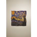 silqoora %100 Ipek Bandana Fular(55X55 CM)- Vincent Van Gogh (YILDIZLI GECE)