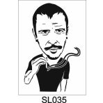 Siluet Desenler Stencil Şablon (25x25) SL-035