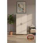 Silva Dolap 4 Raflı 2 Kapaklı Aytaşı - 88X30X182 cm Suntalam Geniş Depolama