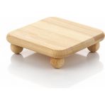 Silva Nature Kare Bambu Mini Sunumluk | Doğal Ahşap Dekoratif Servis ve Sunum Tahtası 10X10CM - 10 x 10 cm