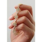 Silvano Jewelry 925 Ayar Gold 3'Lü Kar Tanesi Gümüş Bileklik