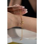 Silvano Jewelry 925 Ayar Gümüş Altın Kaplama Kelebek Bileklik