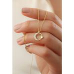 Silvano Jewelry 925 Ayar Gümüş Ay Yıldız Kolye