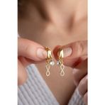 Silvano Jewelry 925 Ayar Gümüş Çift Sonsuzluk Taşlı Küpe