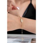 Silvano Jewelry 925 Ayar Gümüş Fatma Ana Eli Taşlı Bileklik