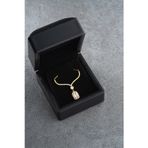 Silvano Jewelry 925 Ayar Gümüş Işıklı Kutuda Gold Baget Kolye