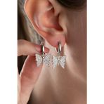 Silvano Jewelry 925 Ayar Gümüş Kelebek Küpe Küpe