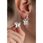 Silvano Jewelry 925 Ayar Gümüş Kelebek Küpe