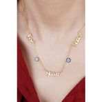 Silvano Jewelry 925 Ayar Gümüş Kişiye Özel Isimli Nazar Boncuklu Kolye