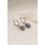 Silvano Jewelry 925 Ayar Gümüş Mistik Topaz Yonca Küpe