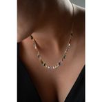 Silvano Jewelry 925 Ayar Gümüş Mix Baget Taşlı Kolye