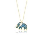 Silvano Jewelry 925 Ayar Gümüş Nazarlı Fil Kolye