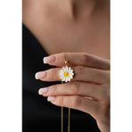 Silvano Jewelry 925 Ayar Gümüş Resimlik Papatya Kolye