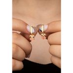 Silvano Jewelry 925 Ayar Gümüş Rose Mineli Tavşan Çocuk Küpe