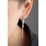 Silvano Jewelry 925 Ayar Gümüş Sallantılı Sonsuzluk Küpe