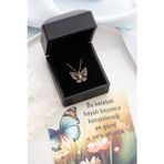 Silvano Jewelry 925 Ayar Gümüş Siyah Taşlı Kelebek Kolye