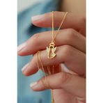 Silvano Jewelry 925 Ayar Gümüş Tektaşlı Melek Kolye