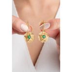 Silvano Jewelry 925 Ayar Gümüş Telkari İşlemeli Sallantılı Küpe