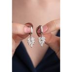 Silvano Jewelry 925 Ayar Gümüş Yaprak Küpe