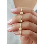 Silvano Jewelry 925 Ayar Kar Tanesi Gold Gümüş Bileklik