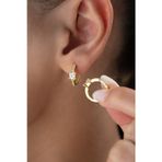 Silvano Jewelry 925 Ayar Kare Taşlı Halka Küpe