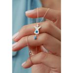 Silvano Jewelry 925 Ayar Nazar Boncuklu Melek Kolye