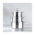 Silver 6 Parça Paslanmaz Çelik Mini Tencere Seti (12-14-16 Cm) - Standart