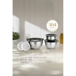 Silver Çelik 9 Parça Karıştırma Kabı Takımı
