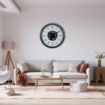 Silver Empire 60 Cm Çarklı Krom Duvar Saati