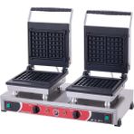 Silver Endüstriyel Elektrikli Kare Waffle Makinesi - 4 Lü