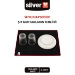 SİLVER HOME 1 Adet 40x50 cm Ultra Emici Kalın Bulaşık Altlığı Kurulama Matı Büyük Boy Koku Yapmaz