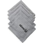Silver Home 5'li 42x68 cm Gri Mikrofiber Dekoratif Cam Bezi