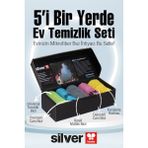 Silver Home 5’li Mikrofiber Ev Temizlik Seti – Çok Amaçlı Temizlik Bezleri